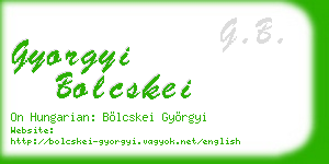 gyorgyi bolcskei business card