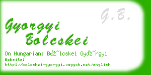 gyorgyi bolcskei business card